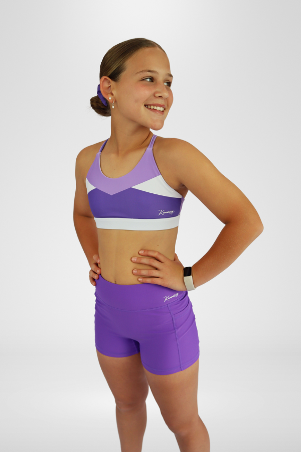 Active Bike Shorts - Pockets (Youth) - Violet