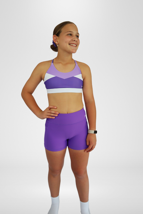 Active Bike Shorts - Pockets (Youth) - Violet