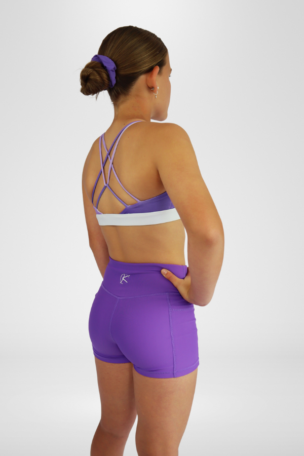 Active Bike Shorts - Pockets (Youth) - Violet