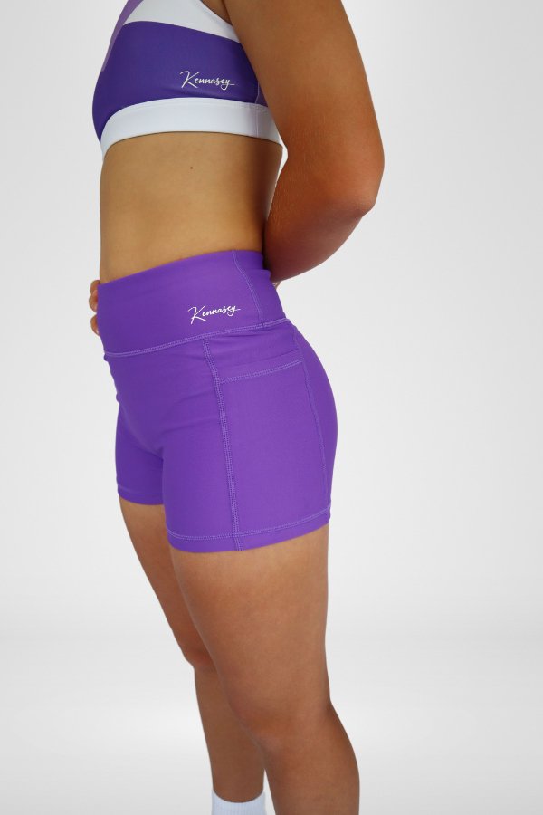 Active Bike Shorts - Pockets (Youth) - Violet