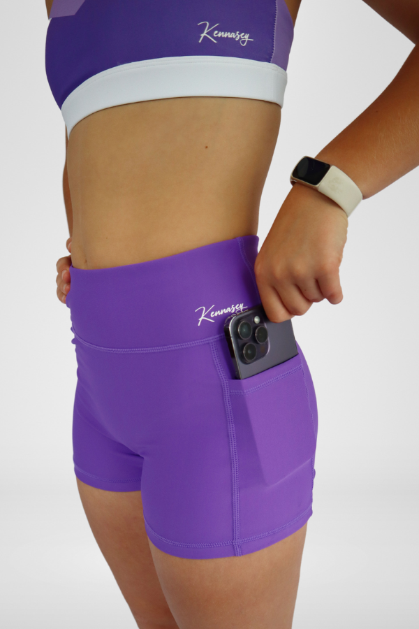 Active Bike Shorts - Pockets (Youth) - Violet