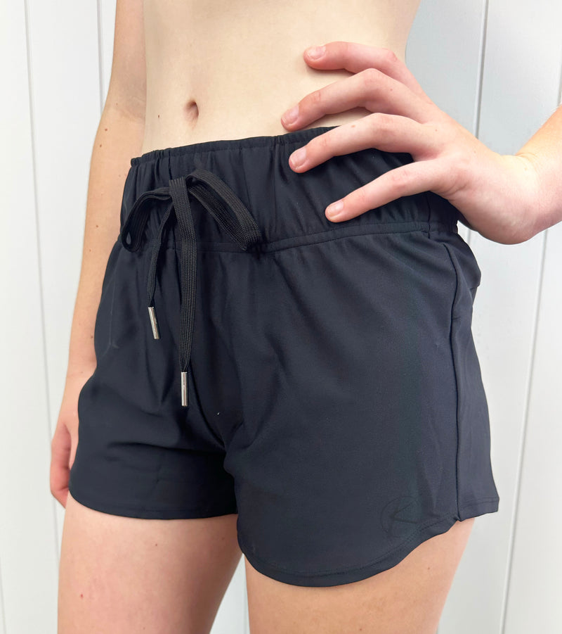 Poly Stretch Shorts (Youth) - Black