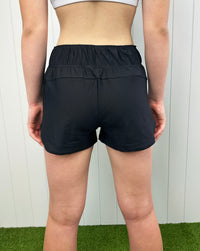 Poly Stretch Shorts (Youth) - Black