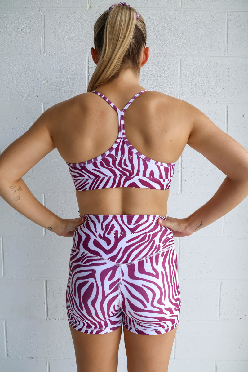 M.J Bike Shorts (Ladies) - Zebra Mulberry